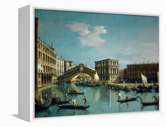 The Rialto Bridge-Canaletto-Framed Premier Image Canvas