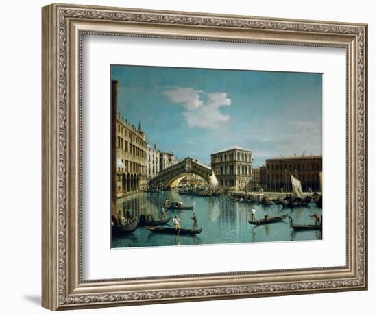 The Rialto Bridge-Canaletto-Framed Giclee Print