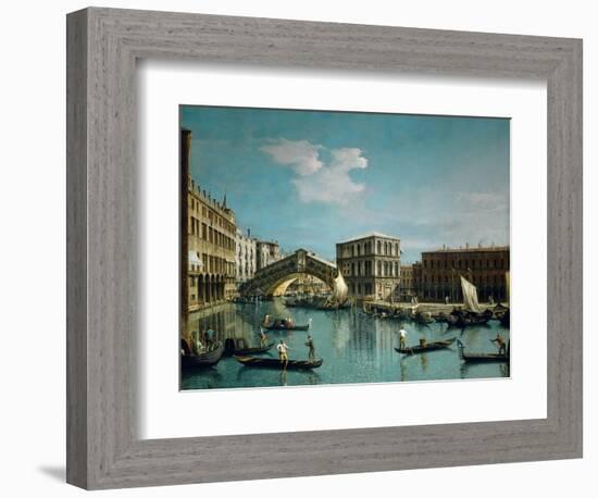 The Rialto Bridge-Canaletto-Framed Giclee Print