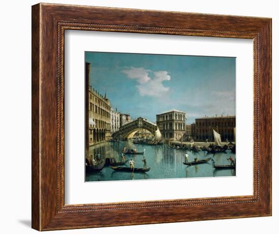 The Rialto Bridge-Canaletto-Framed Giclee Print