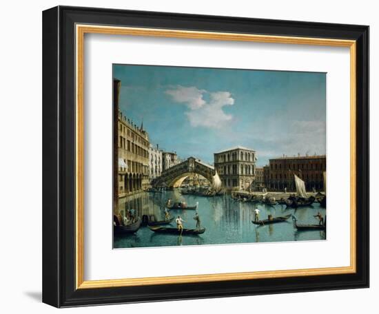 The Rialto Bridge-Canaletto-Framed Giclee Print