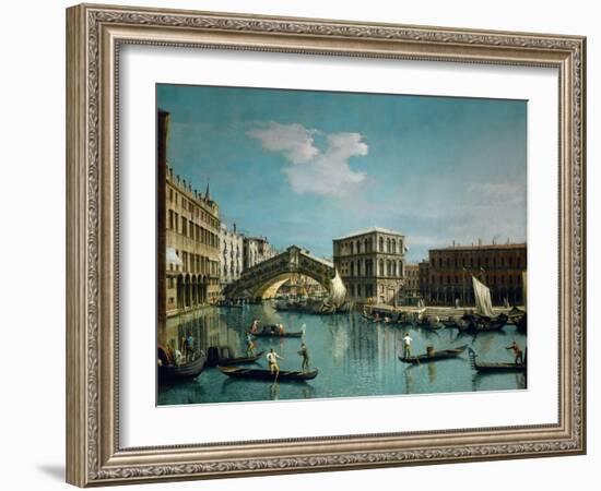 The Rialto Bridge-Canaletto-Framed Giclee Print