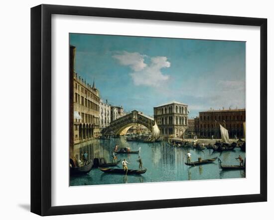 The Rialto Bridge-Canaletto-Framed Giclee Print