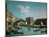 The Rialto Bridge-Canaletto-Mounted Giclee Print