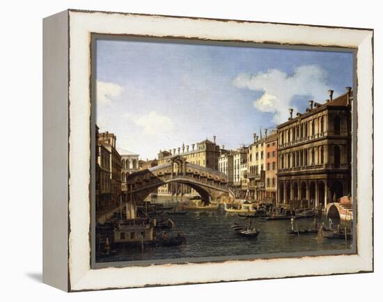 The Rialto Bridge-Canaletto-Framed Premier Image Canvas