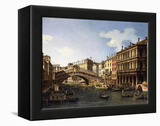 The Rialto Bridge-Canaletto-Framed Premier Image Canvas