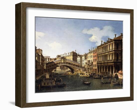 The Rialto Bridge-Canaletto-Framed Giclee Print