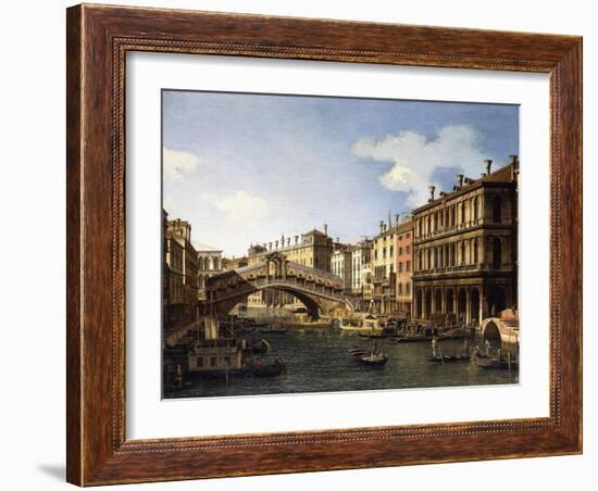 The Rialto Bridge-Canaletto-Framed Giclee Print