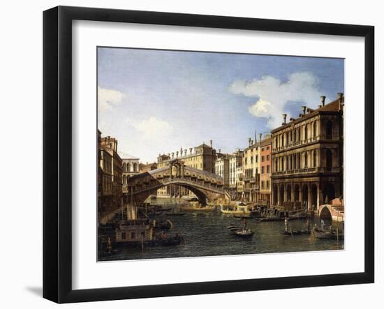 The Rialto Bridge-Canaletto-Framed Giclee Print