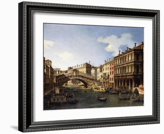 The Rialto Bridge-Canaletto-Framed Giclee Print