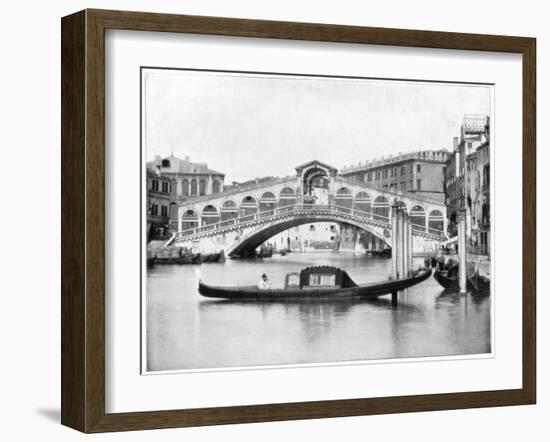 The Rialto, Venice, Late 19th Century-John L Stoddard-Framed Giclee Print