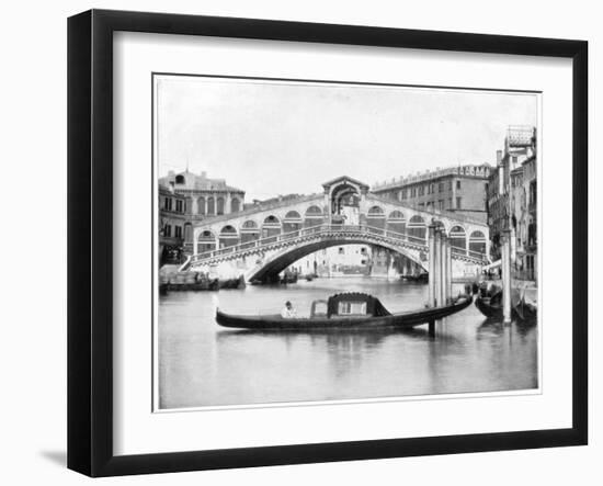 The Rialto, Venice, Late 19th Century-John L Stoddard-Framed Giclee Print