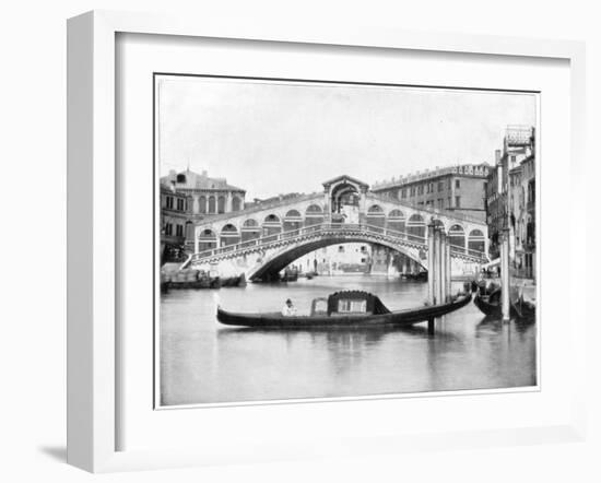 The Rialto, Venice, Late 19th Century-John L Stoddard-Framed Giclee Print