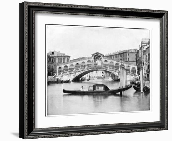 The Rialto, Venice, Late 19th Century-John L Stoddard-Framed Giclee Print