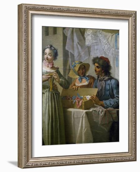 The Ribbon Seller, Ca 1733-Etienne Jeaurat-Framed Giclee Print