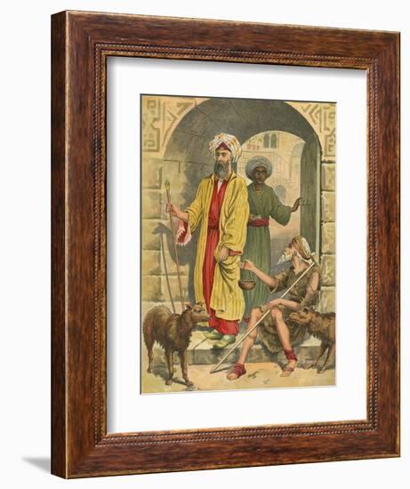 The Rich Man and Lazarus-English School-Framed Giclee Print