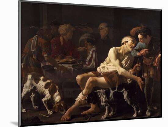 The Rich Man and the Poor Lazarus, 1625-Hendrick Jansz Terbrugghen-Mounted Giclee Print