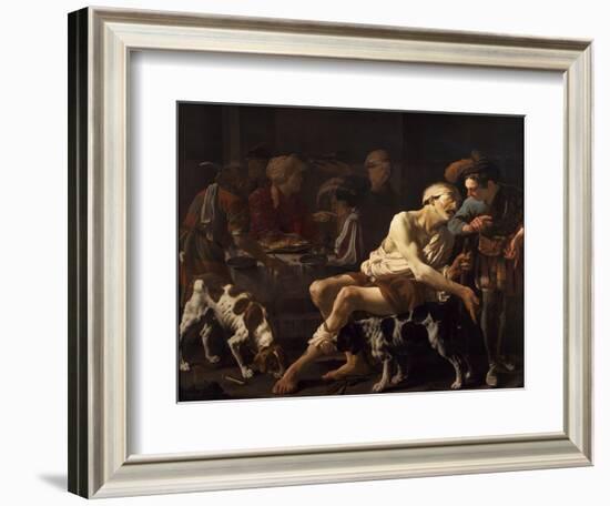 The Rich Man and the Poor Lazarus, 1625-Hendrick Jansz Terbrugghen-Framed Giclee Print