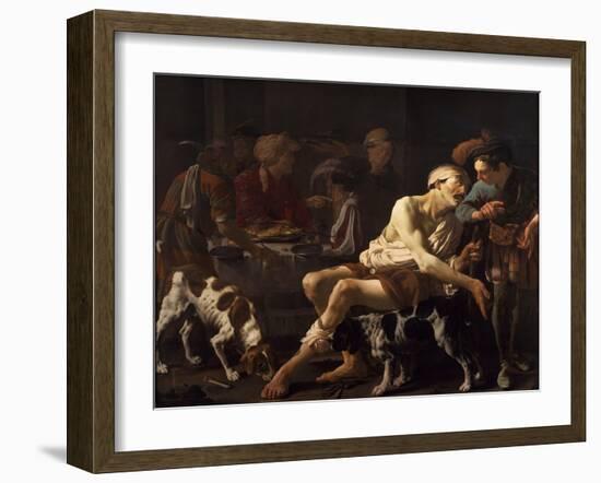 The Rich Man and the Poor Lazarus, 1625-Hendrick Jansz Terbrugghen-Framed Giclee Print