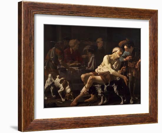 The Rich Man and the Poor Lazarus, 1625-Hendrick Jansz Terbrugghen-Framed Giclee Print