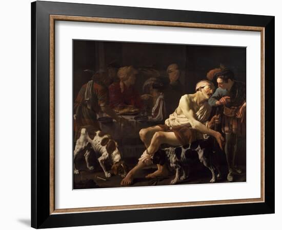 The Rich Man and the Poor Lazarus, 1625-Hendrick Jansz Terbrugghen-Framed Giclee Print