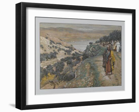 The Rich Young Man Went Away Sorrowful-James Tissot-Framed Giclee Print