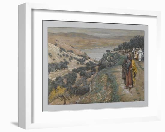 The Rich Young Man Went Away Sorrowful-James Tissot-Framed Giclee Print