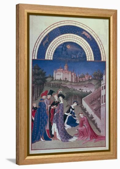 The Richly Decorated Hours of the Duke of Berry: International Gothic-Jean Limbourg-Framed Stretched Canvas