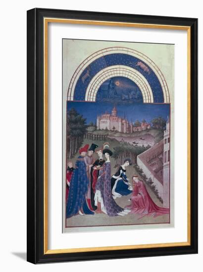 The Richly Decorated Hours of the Duke of Berry: International Gothic-Jean Limbourg-Framed Art Print