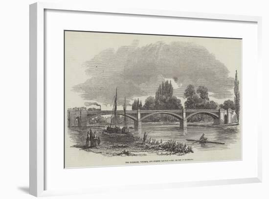The Richmond, Windsor, and Staines Railway Bridge at Richmond-null-Framed Giclee Print