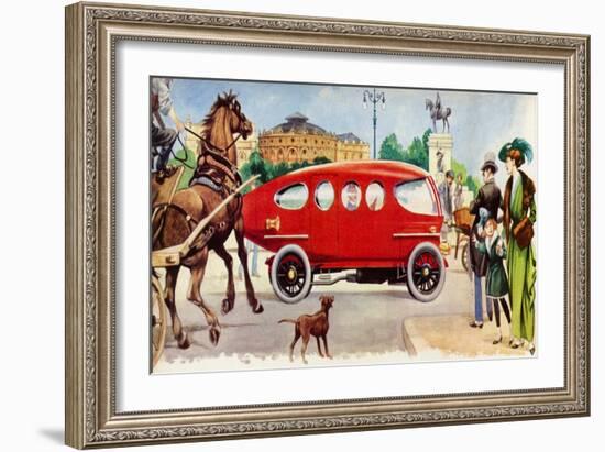 The Ricotti Torpedo Car of 1913 Was Years ahead of its Time (Colour Litho)-Peter Jackson-Framed Giclee Print