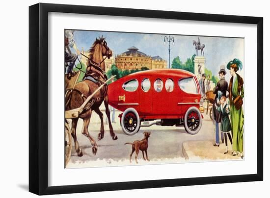 The Ricotti Torpedo Car of 1913 Was Years ahead of its Time (Colour Litho)-Peter Jackson-Framed Giclee Print