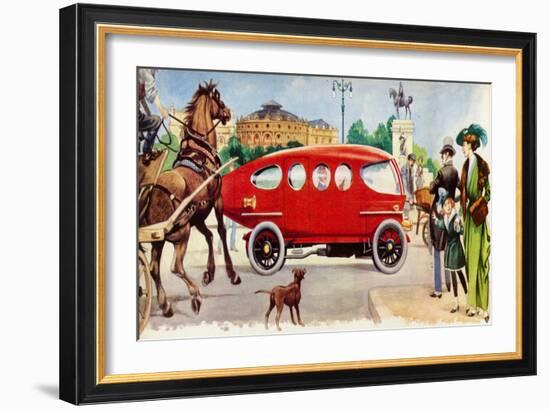 The Ricotti Torpedo Car of 1913 Was Years ahead of its Time (Colour Litho)-Peter Jackson-Framed Giclee Print