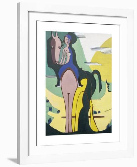 The Rider-Ernst Ludwig Kirchner-Framed Premium Giclee Print