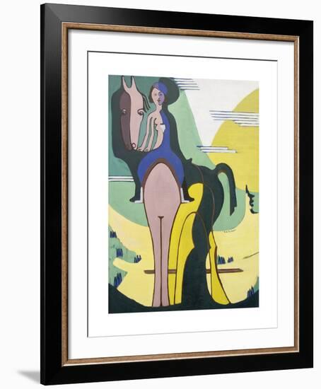 The Rider-Ernst Ludwig Kirchner-Framed Premium Giclee Print