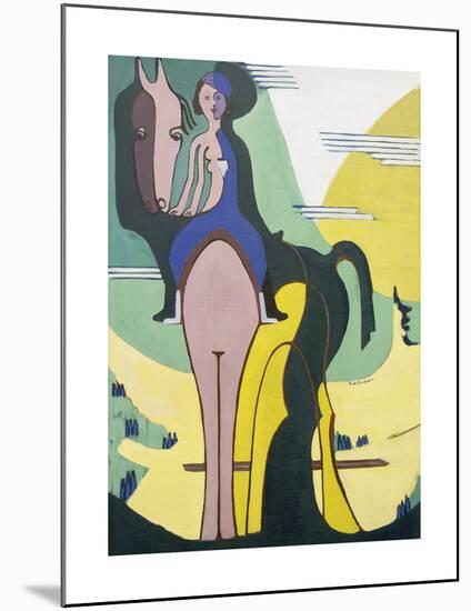 The Rider-Ernst Ludwig Kirchner-Mounted Premium Giclee Print