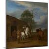 The Riding School, circa 1658 (Oil on Canvas)-Adriaen van de Velde-Mounted Giclee Print