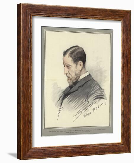 The Right Honorable Lord George Francis Hamilton, Mp, Secretary of State for India-John Seymour Lucas-Framed Giclee Print