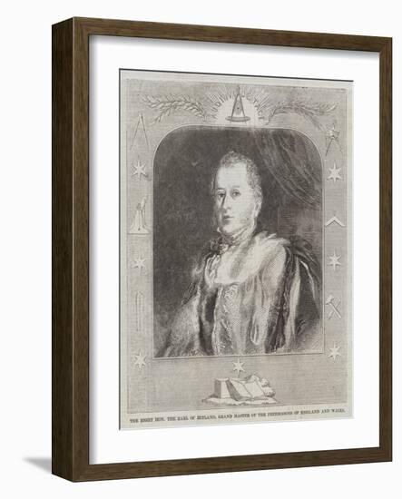 The Right Honourable the Earl of Zetland, Grand Master of the Freemasons of England and Wales-null-Framed Giclee Print