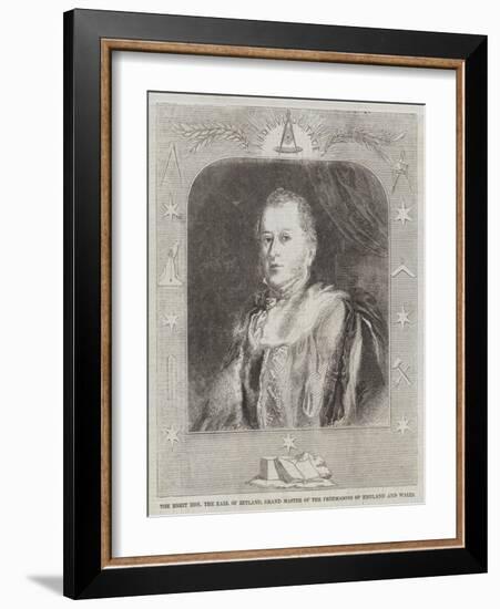 The Right Honourable the Earl of Zetland, Grand Master of the Freemasons of England and Wales-null-Framed Giclee Print