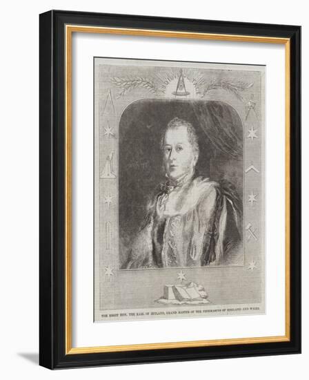 The Right Honourable the Earl of Zetland, Grand Master of the Freemasons of England and Wales-null-Framed Giclee Print