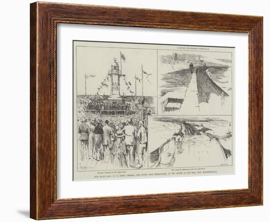 The Right Honourable W H Smith Opening the South Gare Breakwater-Frederick Henry Townsend-Framed Giclee Print