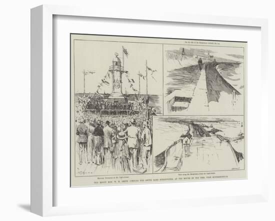 The Right Honourable W H Smith Opening the South Gare Breakwater-Frederick Henry Townsend-Framed Giclee Print