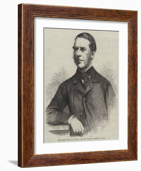 The Right Honourable W N Massey, the New Finance Minister of India-null-Framed Giclee Print