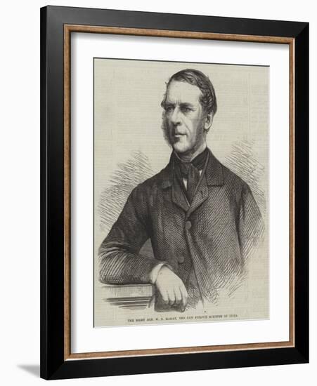 The Right Honourable W N Massey, the New Finance Minister of India-null-Framed Giclee Print