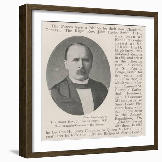 The Right Reverend J Taylor Smith, Dd, New Chaplain-General to the Forces-null-Framed Giclee Print