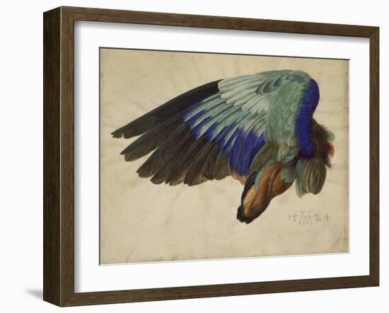 The Right Wing of a Blue Roller, 1524-Albrecht Dürer-Framed Giclee Print