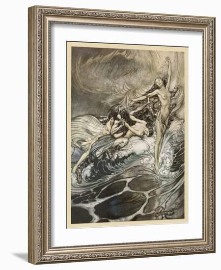 The Ring Recovered-Arthur Rackham-Framed Art Print