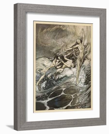 The Ring Recovered-Arthur Rackham-Framed Art Print