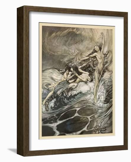 The Ring Recovered-Arthur Rackham-Framed Art Print